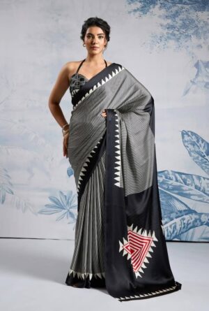 Black Grey Saree_1