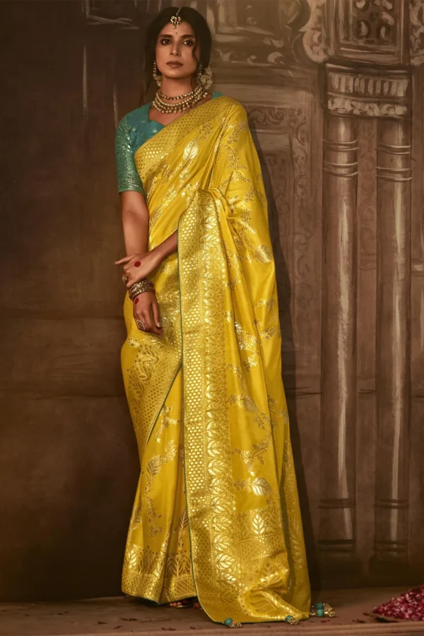 Yellow-Banarasi-Silk-Saree Yellow-Banarasi-Silk-Saree